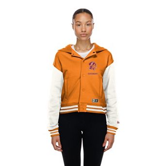 Women's New Era Tampa Bay Buccaneers Orange Throwback Full-Snap Hooded Jacket