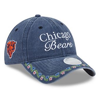 Women's New Era Navy Chicago Bears Washed Floral 9TWENTY Adjustable Hat
