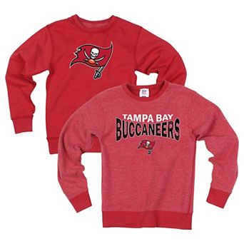 Youth Wes & Willy Red Tampa Bay Buccaneers Reversible Fleece Sweatshirt