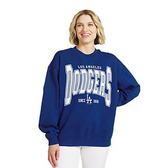Women's WEAR by Erin Andrews Royal Los Angeles Dodgers Oversized Team Fleece Sweatshirt
