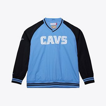 Men's Mitchell & Ness Blue Cleveland Cavaliers Classic V-Neck Pullover Jacket