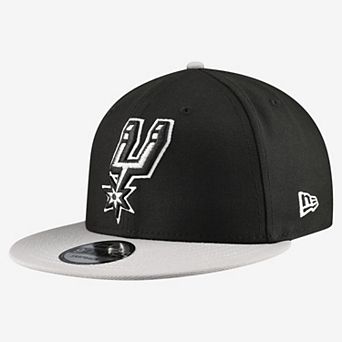 Men's New Era Black San Antonio Spurs Two-Tone 9FIFTY Snapback Hat