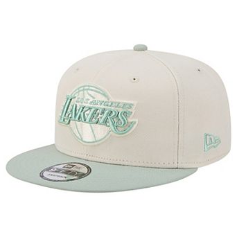 Men's New Era Cream/Light Green Los Angeles Lakers Color Pack 9FIFTY Snapback Hat