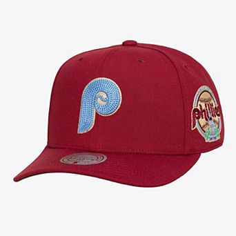 Men's Mitchell & Ness Maroon Philadelphia Phillies Secondary Patch Pro Snapback Hat