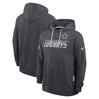 Men's Nike Charcoal Dallas Cowboys Sideline Standard Issue Top Prospect Dri-FIT Hoodie