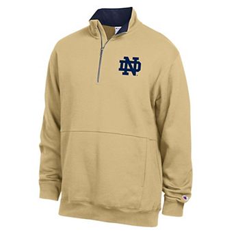 Men's Champion Gold Notre Dame Fighting Irish Fleece Quarter-Zip Pullover