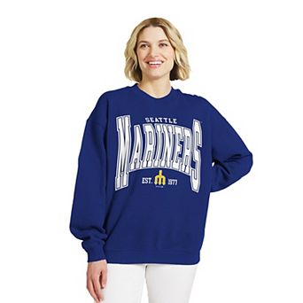 Women's WEAR by Erin Andrews Royal Seattle Mariners Oversized Team Fleece Sweatshirt