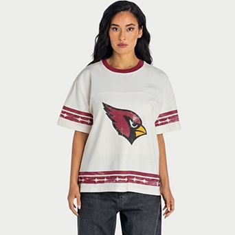 Women's The Wild Collective Cream Arizona Cardinals Oversized Established Boyfriend T-Shirt
