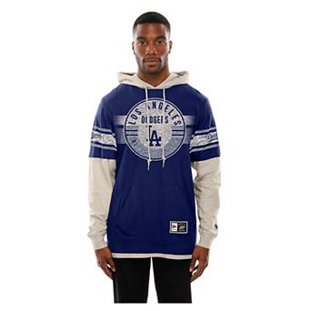 Men's New Era Royal/Cream Los Angeles Dodgers Throwback Twofer Hoodie