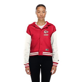 Women's New Era Kansas City Chiefs Red Throwback Full-Snap Hooded Jacket