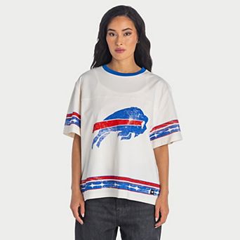 Women's The Wild Collective Cream Buffalo Bills Oversized Established Boyfriend T-Shirt