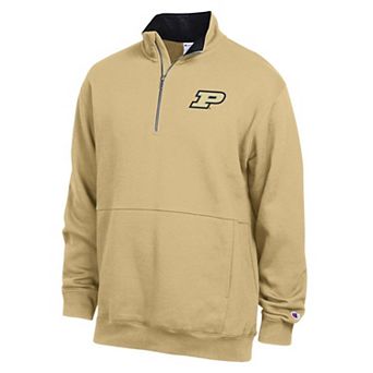 Men's Champion Gold Purdue Boilermakers Fleece Quarter-Zip Pullover