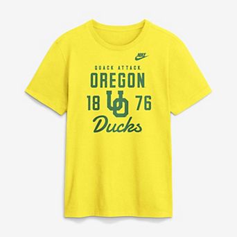 Men's Nike Yellow Oregon Ducks Legacy Stacked Established T-Shirt