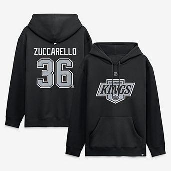 Men's Fanatics Mats Zuccarello Black Los Angeles Kings Authentic Stack Name & Number Hoodie