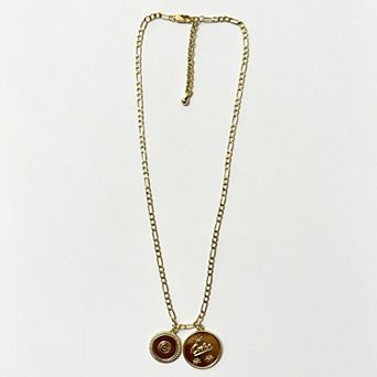 LUV AJ Chicago Cubs Double Coin Logo Necklace