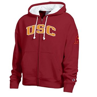Women's Champion Cardinal USC Trojans Arch Full-Zip Fleece Hoodie