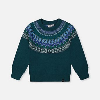 Little Kids Boy Nordic Jacquard Knit Sweater