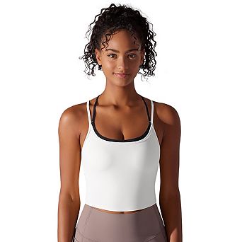 Women's Halter Neck Cross Back Sports Bra Crop Tank Tops