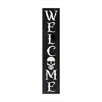 Halloween Wooden Welcome Sign for Porch Doorway Party Wall Display