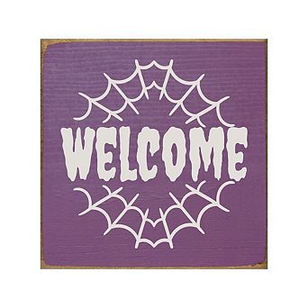 Vintage Style Welcome Wood Sign Halloween Fall Decoration for Indoor Outdoor Spaces
