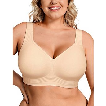 Womens Wireless Jelly Bras Plus Size Support Push Up Comfortable Bra