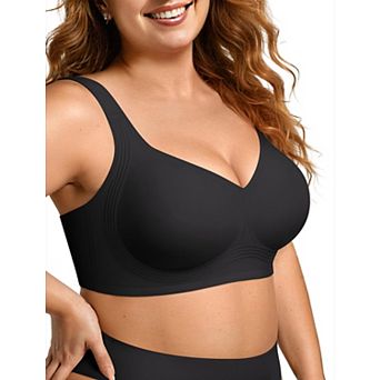 Womens Wireless Jelly Bras Plus Size Support Push Up Comfortable Bra