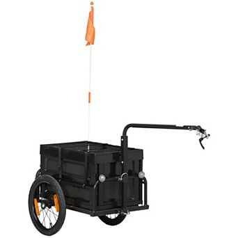 Aosom Bike Trailer Wagon with Removable Storage Box, No Bottom