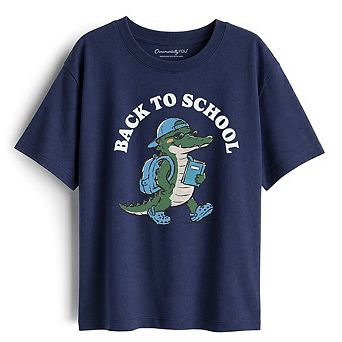 Kids Alligator Back to School T-Shirt, Cool Tee for Youth Student