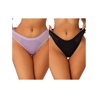 2 Packs Women's Low Rise Panties Leakproof Protective Underwear Briefs
