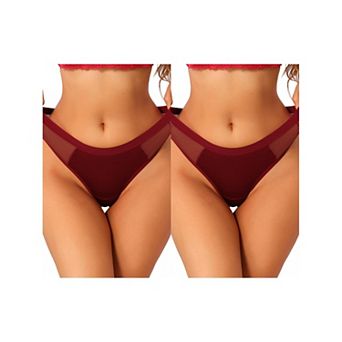 2 Packs Women's Low Rise Panties Leakproof Protective Underwear Briefs