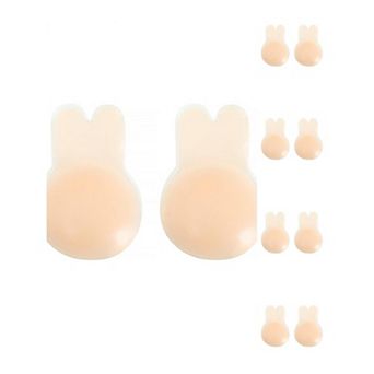 5 Packs Women's Lift Up Nipple Covers Strapless Invisible Backless Silicone Sticky Reusable Bras M