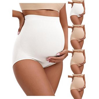 5 Packs Women's High Waist Maternity Briefs Hip Lifter Seamless Comfortable Pregnancy Ladies Panties