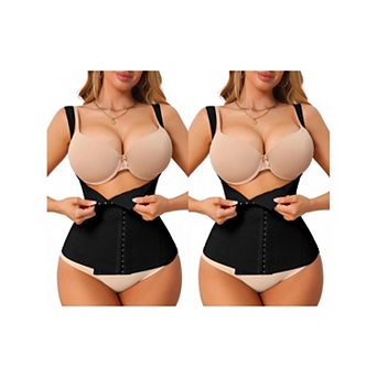 2 Packs Women's Waist Cincher Underbust Corset Waisted Train Shapewear Tummy Control Tank Bodyshaper