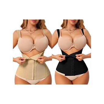 2 Packs Women's Waist Cincher Underbust Corset Waisted Train Shapewear Tummy Control Tank Bodyshaper