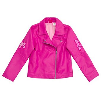 Barbie Iridescent Zip-Up Leather Jacket