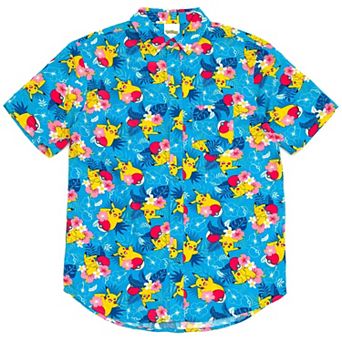 Pokemon Pikachu Hawaiian Short Sleeve Button Down Shirt