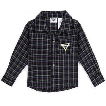 Monster Jam Grave Digger Long Sleeve Button-Down Shirt