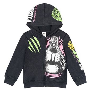 Godzilla Fleece Zip Up Hoodie