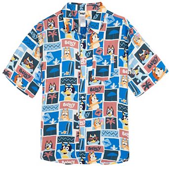 Bluey Hawaiian Short Sleeve Button Down Shirt