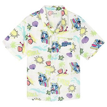 Disney Lilo & Stitch Hawaiian Button-Down Shirt