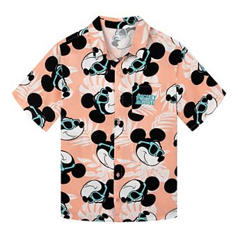 Disney Mickey Mouse Hawaiian Button-Down Shirt