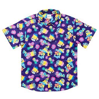 Despicable Me Minions Hawaiian Short Sleeve Button Down Shirt