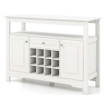 Costway Buffet Sideboard Coffee Bar Cabinet with Removable Rack