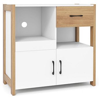 Costway Kitchen Storage Cabinet with Drawer, Pull-Out Shelf and 2 Doors for Dining Room