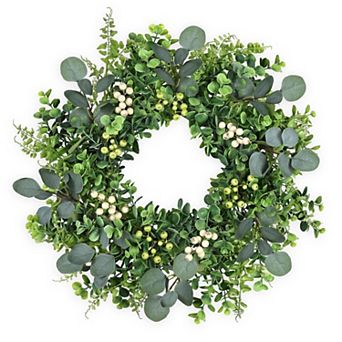 26 Inch Artificial Eucalyptus Wreath All Season Farmhouse Home Wedding Decor