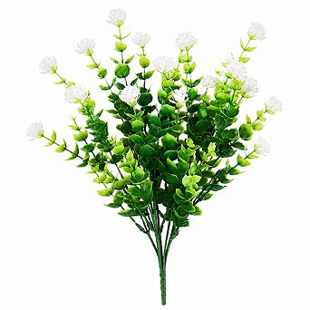 12 Pack UV Resistant Artificial Outdoor Greenery Boxwood Shrubs Decor