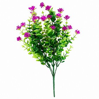 12 Pack UV Resistant Artificial Outdoor Shrubs Faux Greenery Home Garden Decor