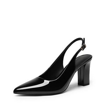 Women's Slingback Block Heel Pumps