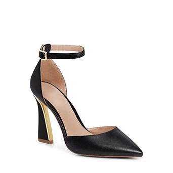Women's Ankle Strap Closed Toe Heels