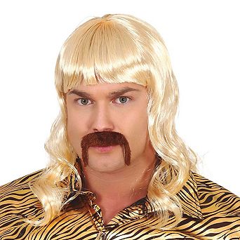 Fiestas Guirca Unisex Adult Long Wig & Moustache Set